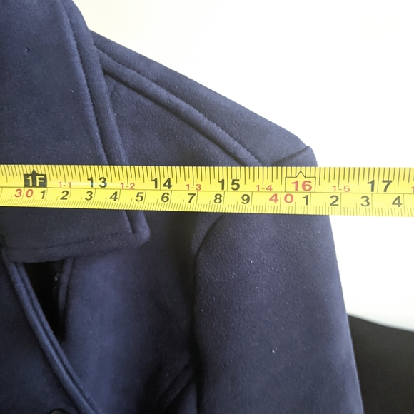 Vince Camuto Jacket/Blue faux suede/Small - Picture 5 of 6